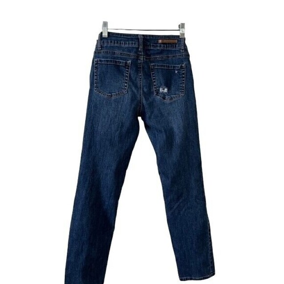 Boom Boom Distressed Double Button Skinny Jeans Size 7 - Picture 5 of 5